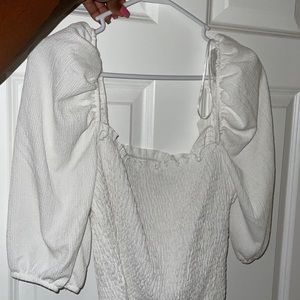 White smocked crop top NWT!